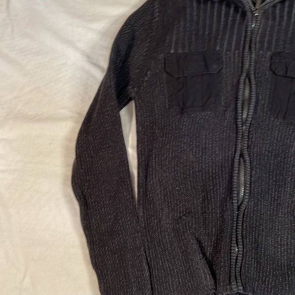 Vintage Calvin Klein Men’s Ribbed Full Zip Medium Neck Sweater Size  L. - Picture 4 of 7